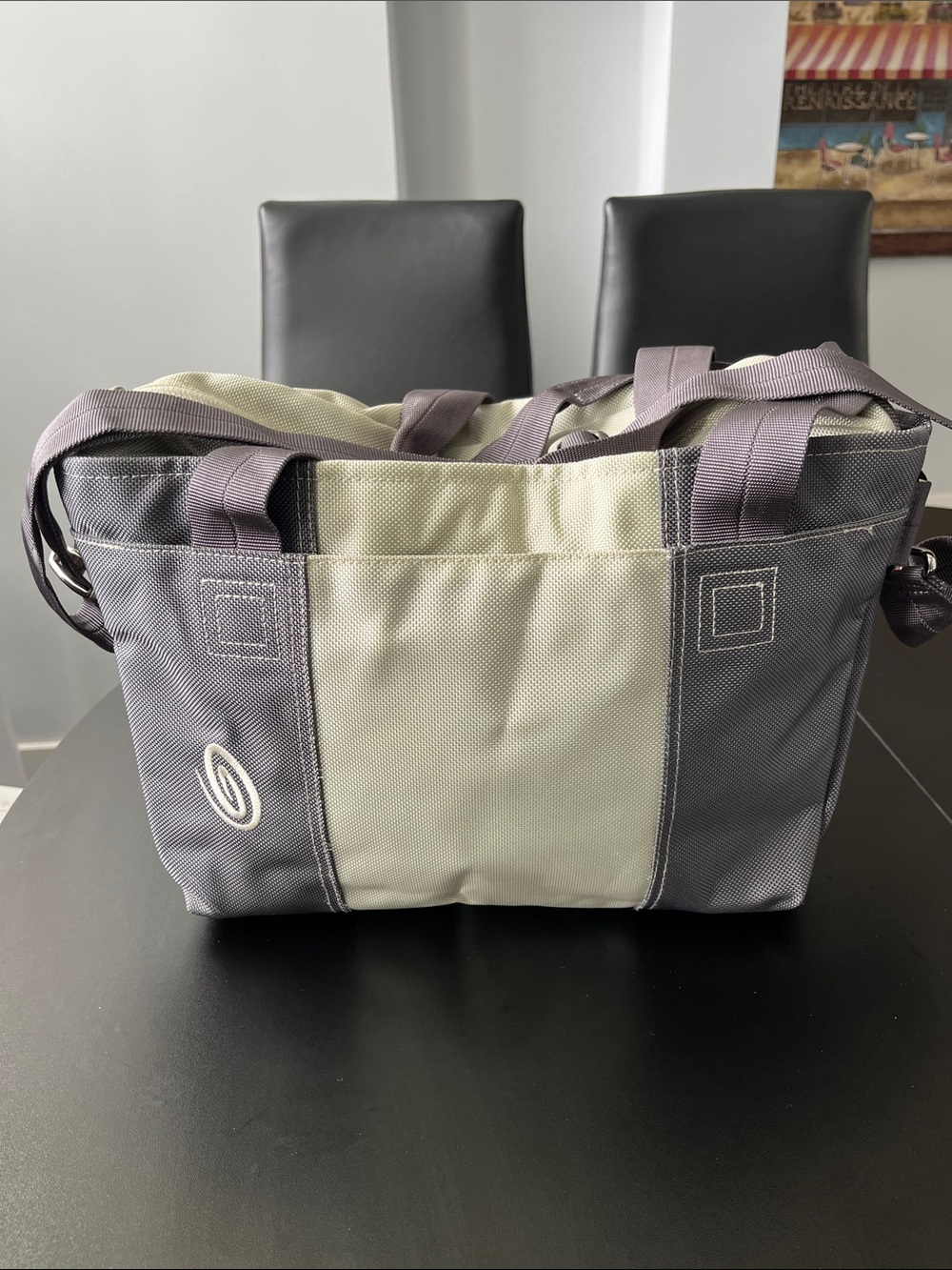 Timbuk2 Tote Bag, Gray and Stone color, with Adjustable straps, Used